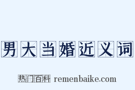 男大当婚近义词是什么意思的图片